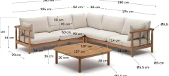 Best Kave Home Sacova Outdoor Loungeset Naturel, Beige
