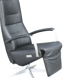 Clearance Movani Savona Relaxfauteuil Zwart, Zilver