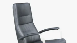 Clearance Movani Savona Relaxfauteuil Zwart, Zilver