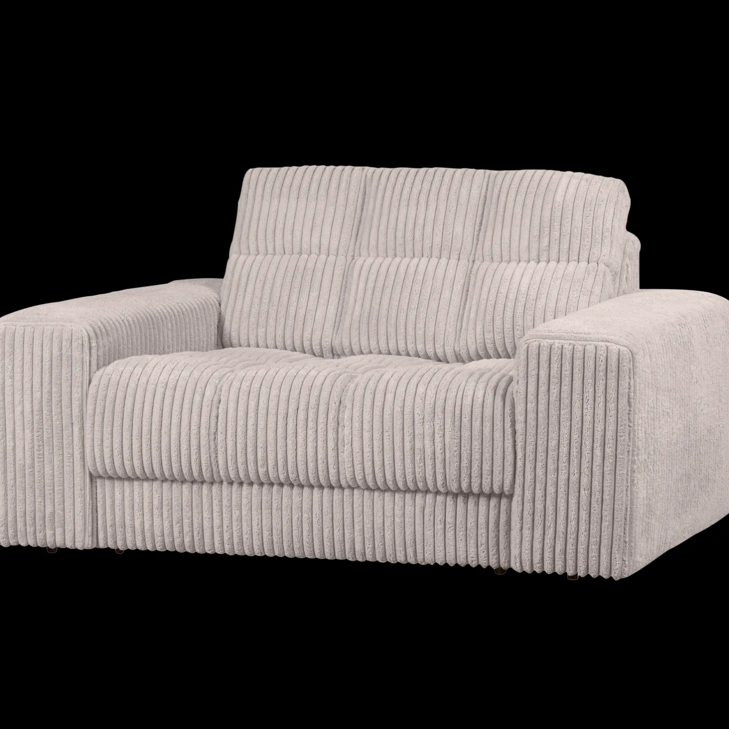 WOOOD Second Date Rib Loveseat Natural