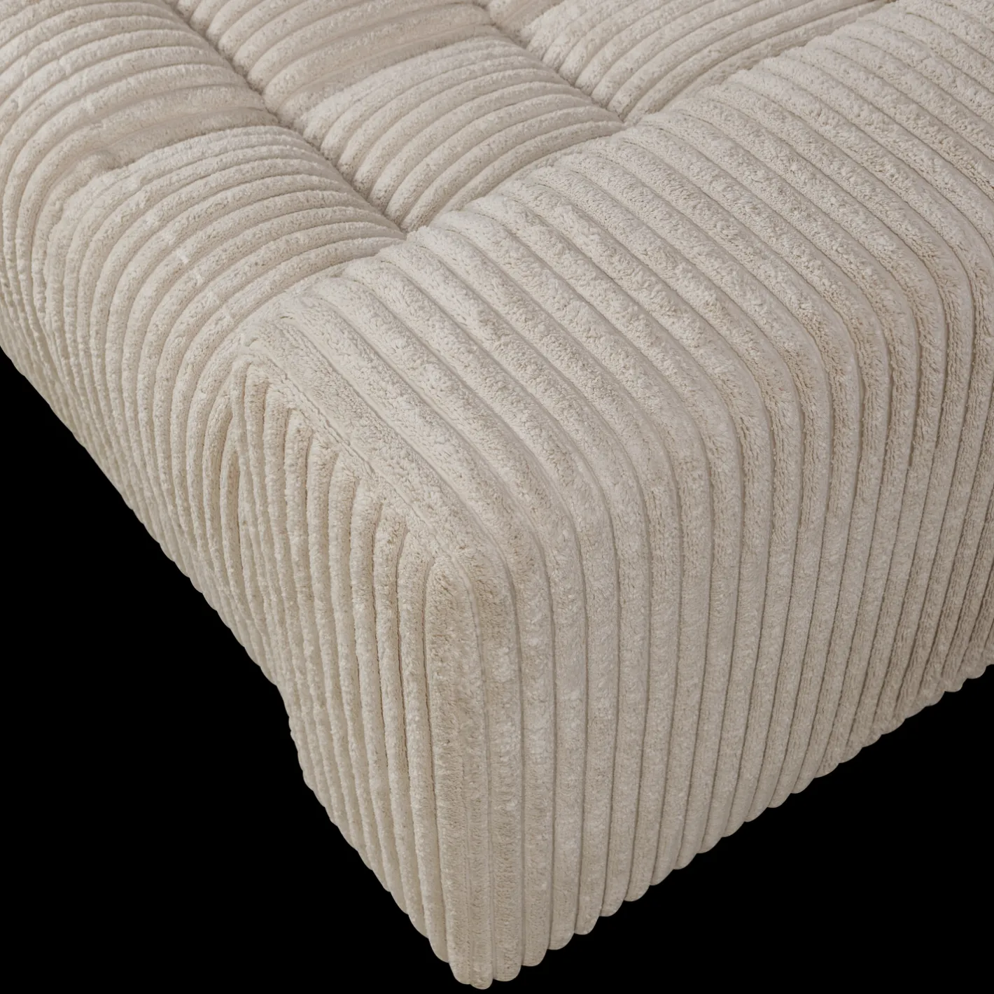 Hot WOOOD Second Date Rib Loveseat Travertin