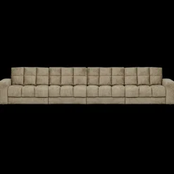 Clearance WOOOD Second Date Velvet 4-Zitsbank Wheatfield