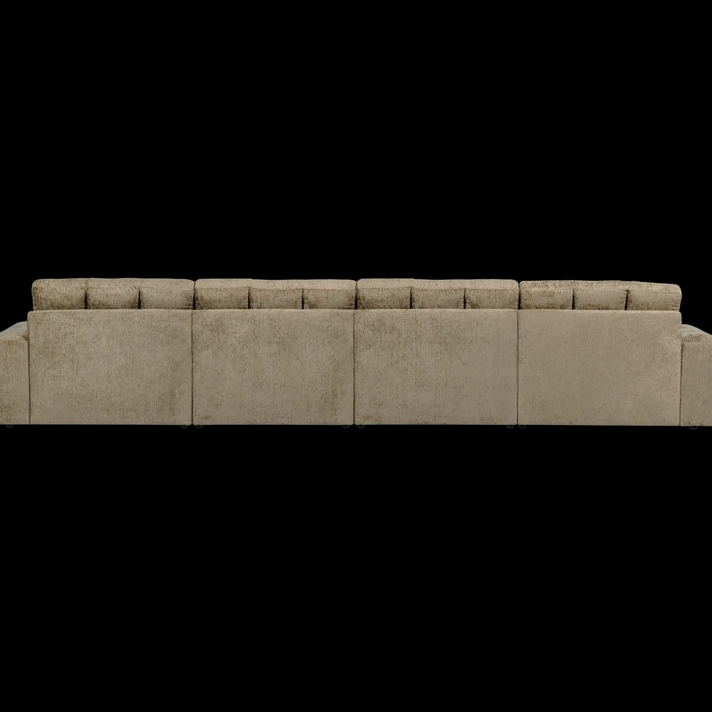 Clearance WOOOD Second Date Velvet 4-Zitsbank Wheatfield