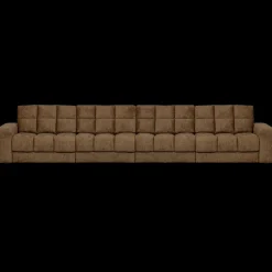 Clearance WOOOD Second Date Velvet 4-Zitsbank Brass