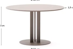 Outlet Kave Home Sedalis Outdoor Bistrotafel Taupe
