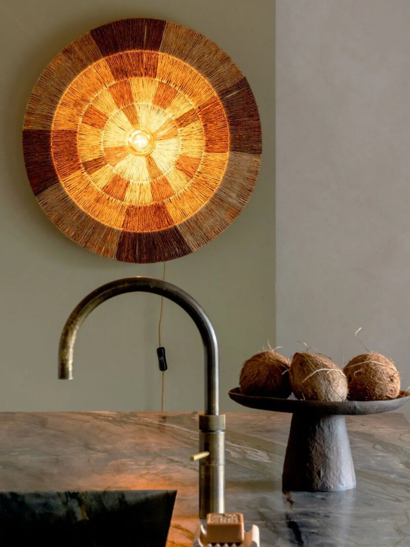 Clearance Good&Mojo Serengeti L Wandlamp Brown, Natural