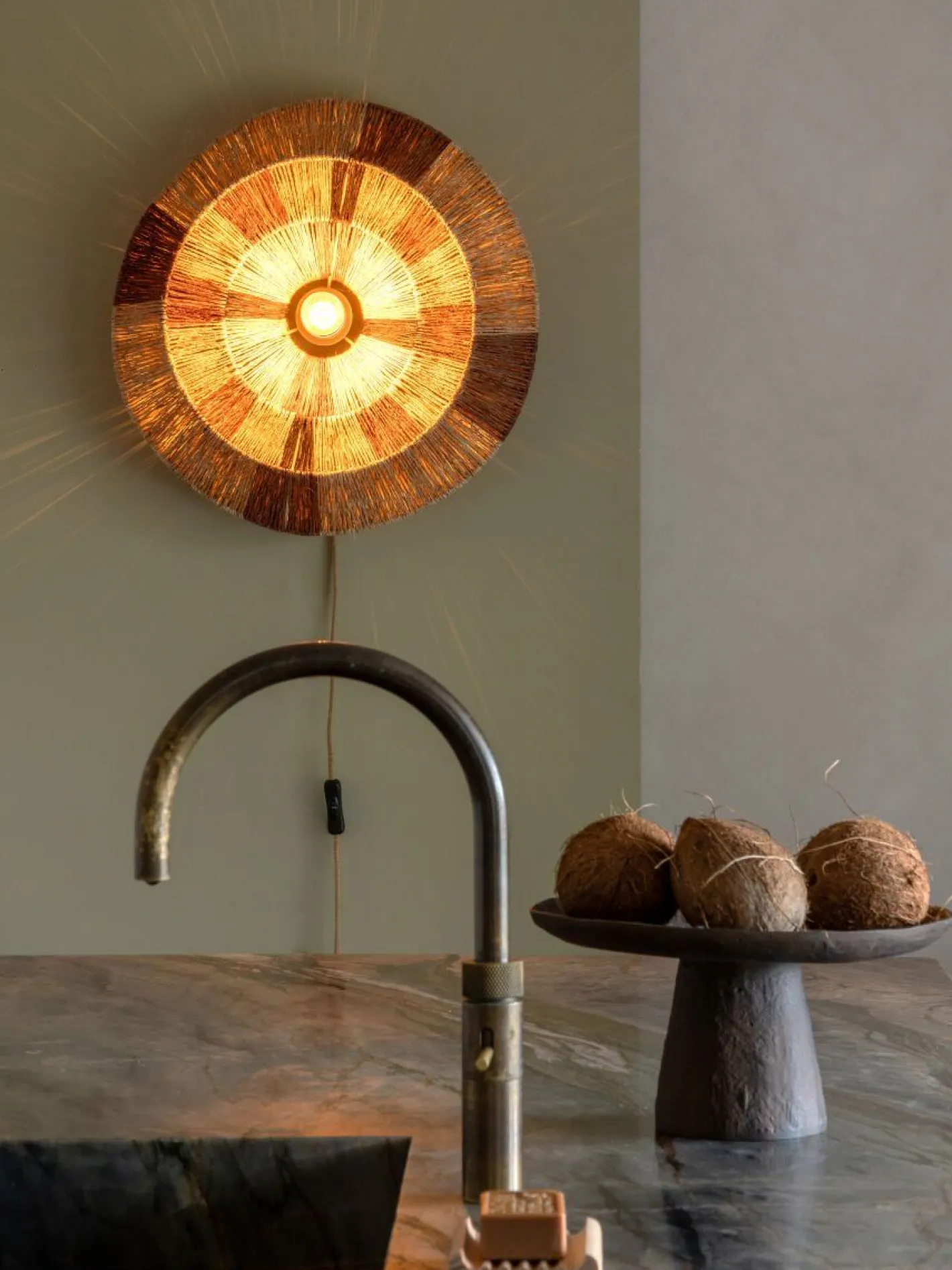 Sale Good&Mojo Serengeti S Wandlamp Brown, Natural