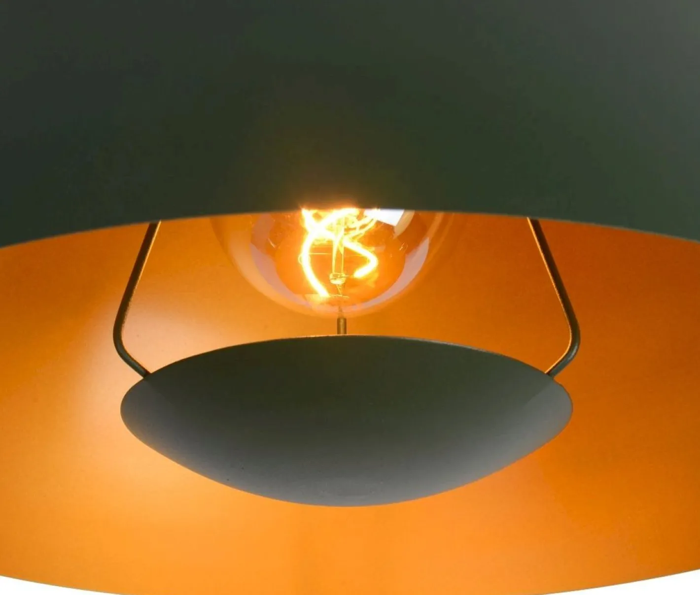 New Lucide Siemon Hanglamp Groen, Goud