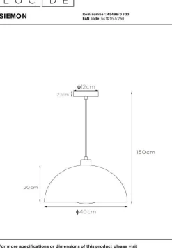 New Lucide Siemon Hanglamp Groen, Goud