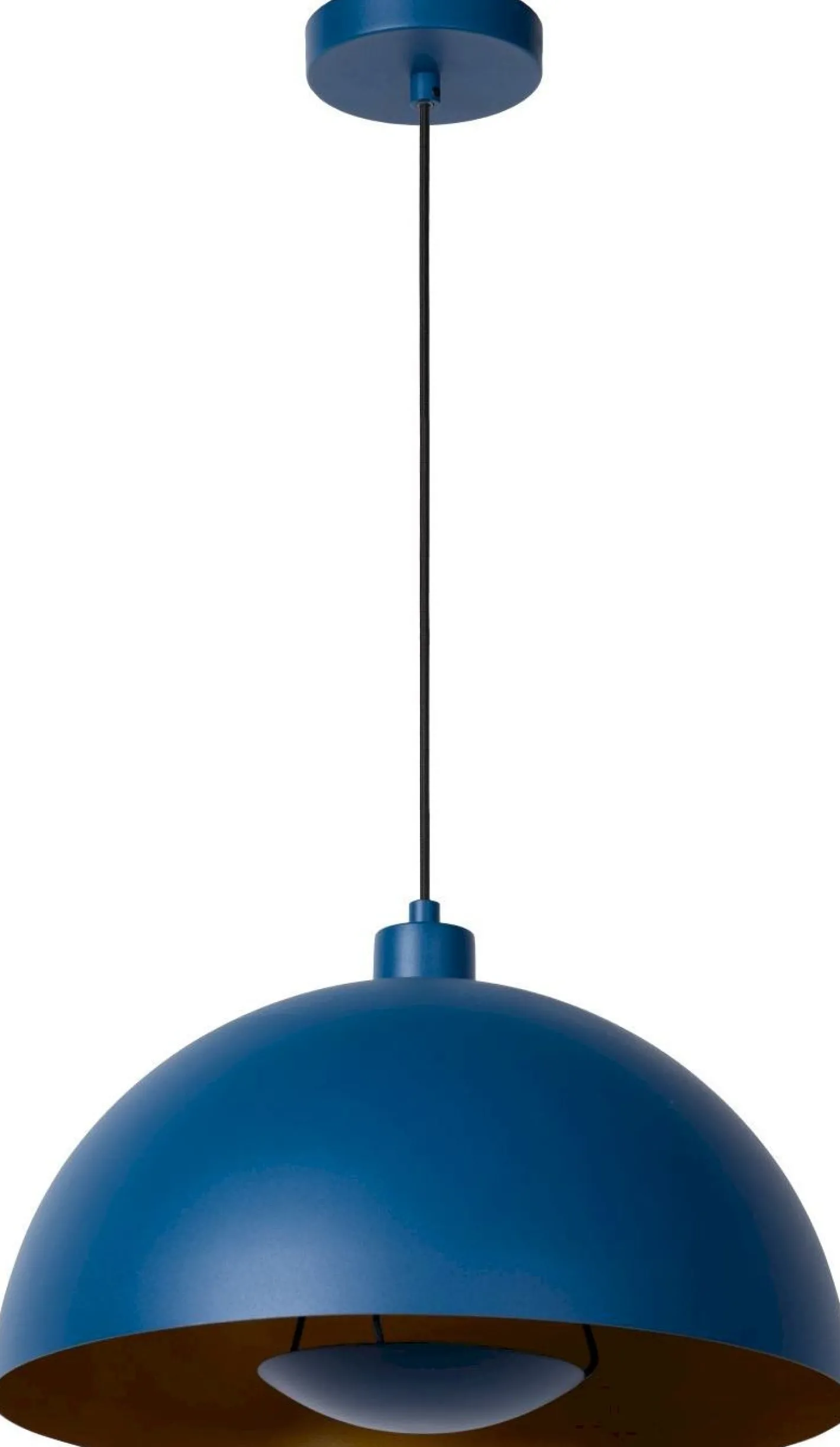 Clearance Lucide Siemon Hanglamp Blauw, Goud