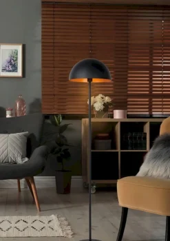 Discount Lucide Siemon Vloerlamp Zwart, Goud