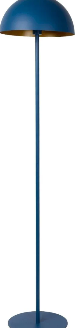Outlet Lucide Siemon Vloerlamp Blauw, Goud