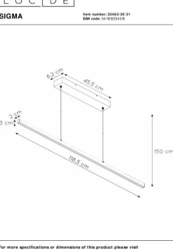 Hot Lucide Sigma Hanglamp Wit