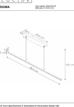 Lucide Sigma Hanglamp Zwart