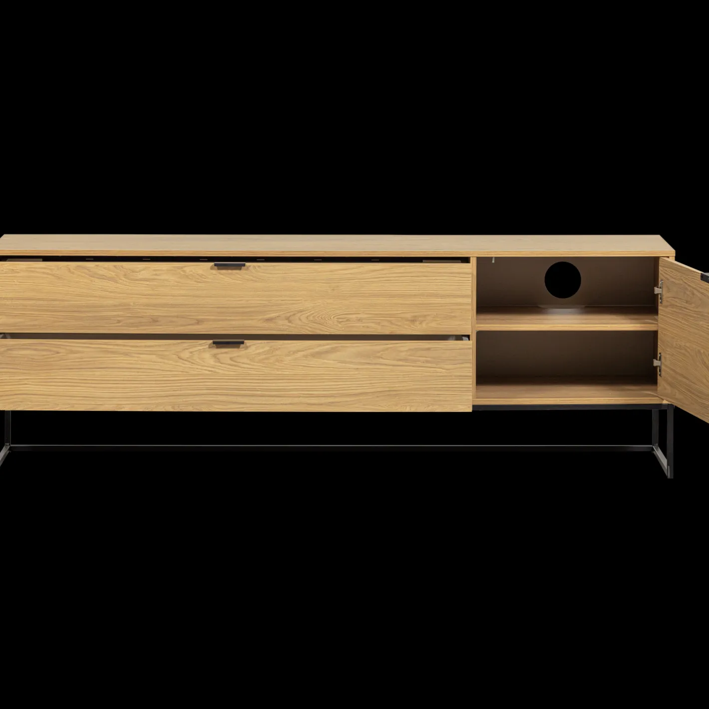 Best WOOOD Silas Breed Tv-meubel Oak