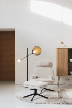 Sale Zuiver Sirius Vloerlamp Zwart, Goud