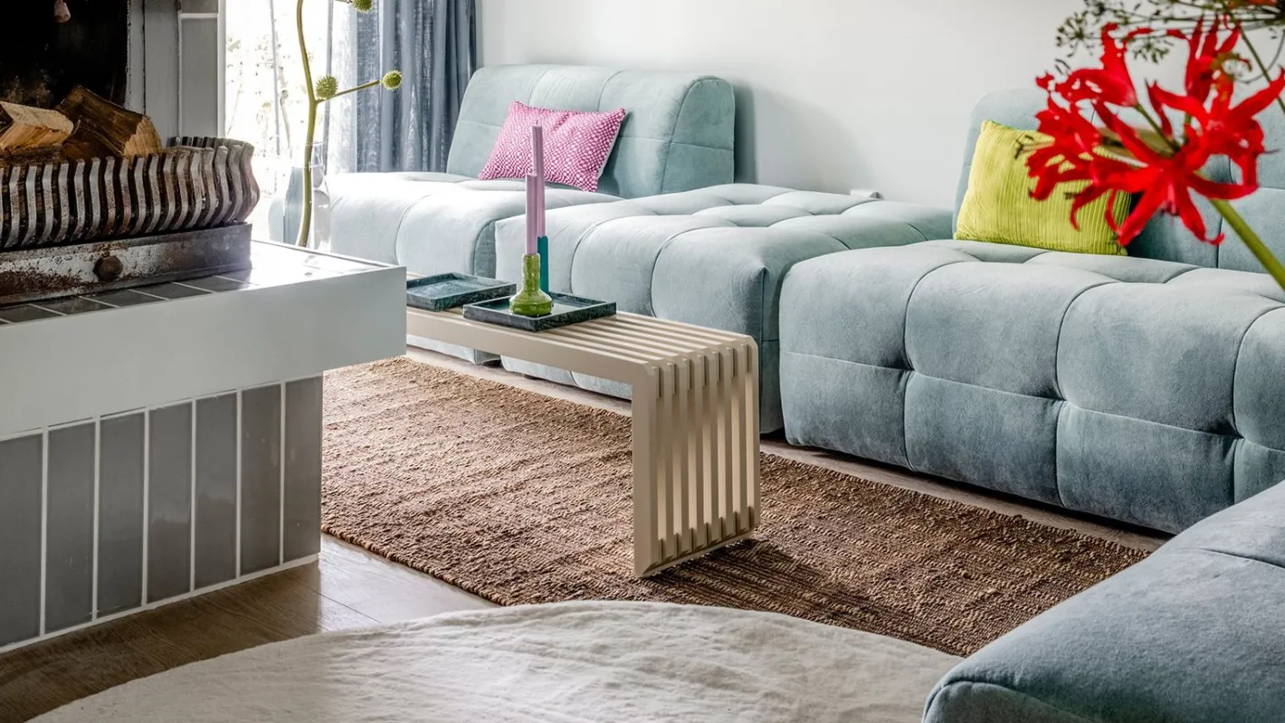 HKLIVING Slatted L Bank Sand