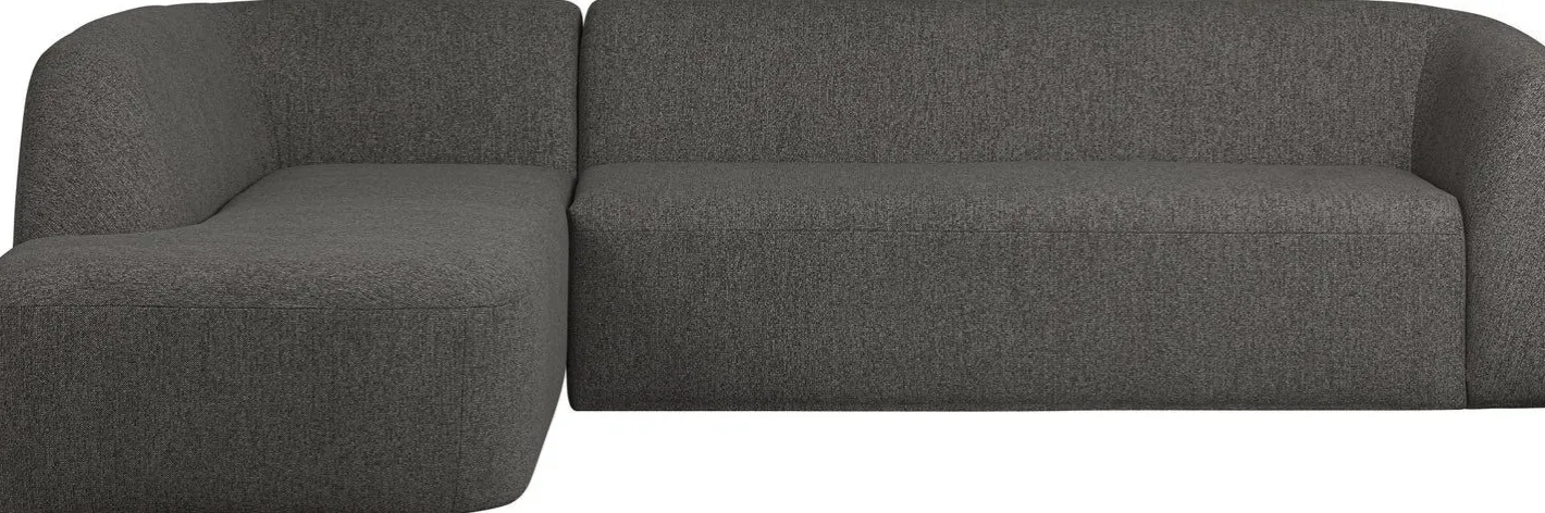 Best WOOOD Sloping Hoekbank Grey/Black Melange