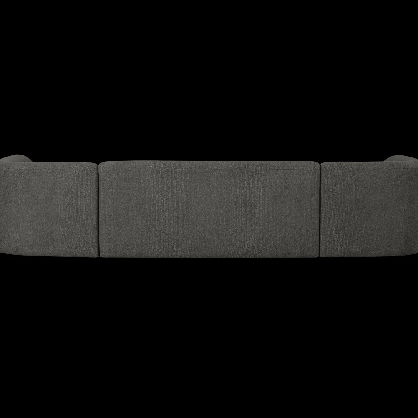 Clearance WOOOD Sloping U-bank Black Melange