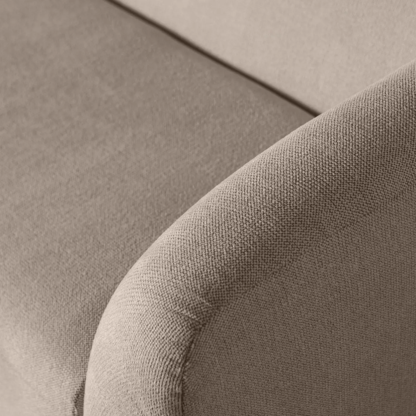 WOOOD Sloping 3-Zitsbank Light Brown Melange