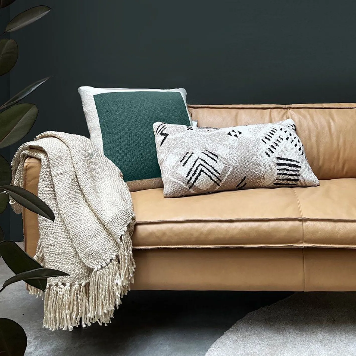 Clearance Eijerkamp Collectie Solid Sierkussen Pine Green