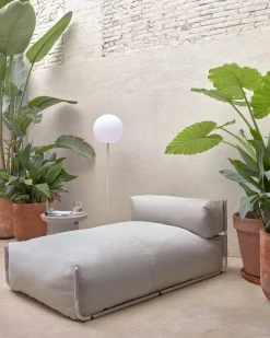 New Kave Home Square Outdoor Chaise Longue Grijs