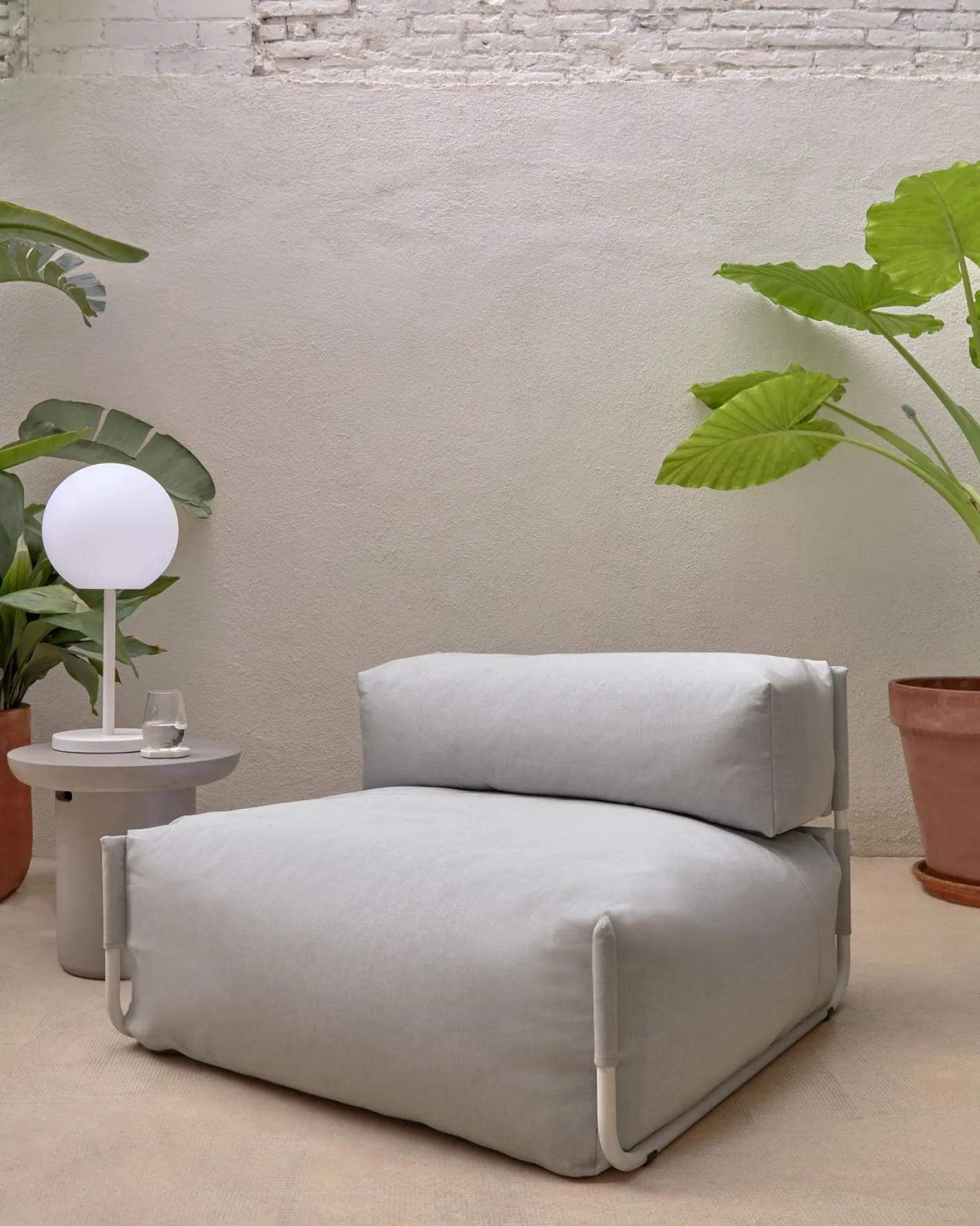 Kave Home Square Outdoor Lounge Fauteuil Grijs