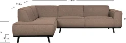 Sale WOOOD Statement Bouclé Links Hoekbank Nougat