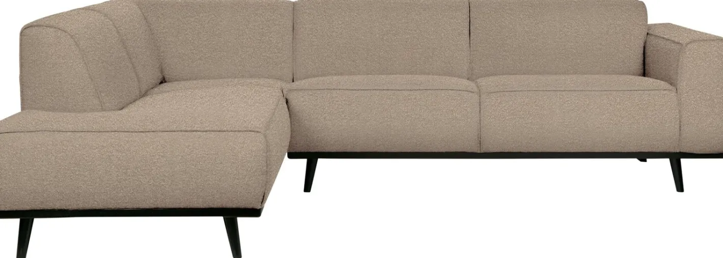 Sale WOOOD Statement Bouclé Links Hoekbank Beige