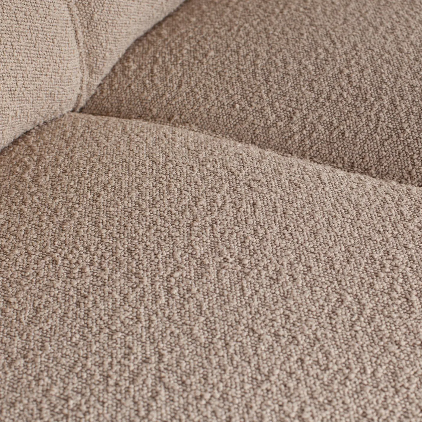 Discount WOOOD Statement Bouclé Rechts Hoekbank Beige