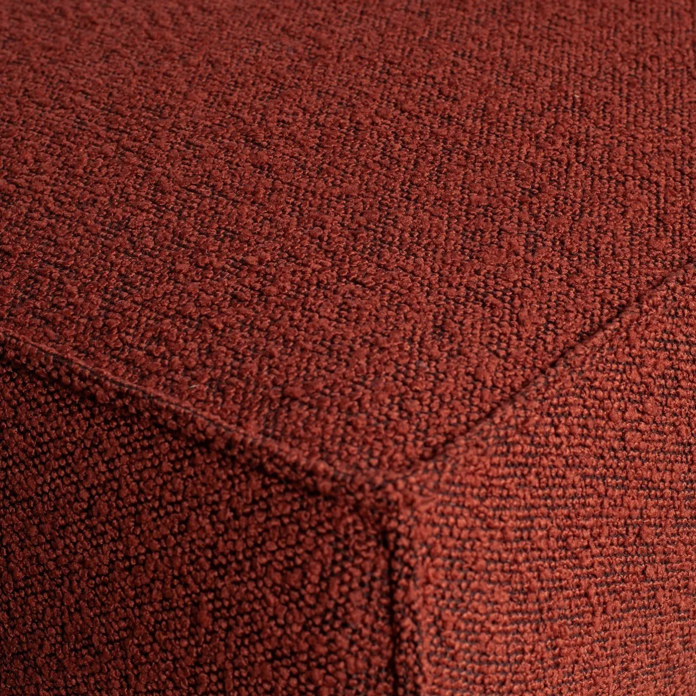 New WOOOD Statement Bouclé XL 4-Zitsbank Chestnut