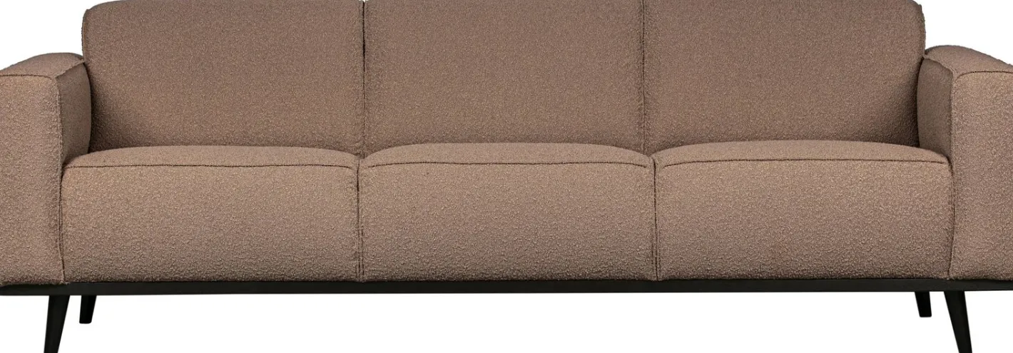 Clearance WOOOD Statement Bouclé 3-Zitsbank Nougat