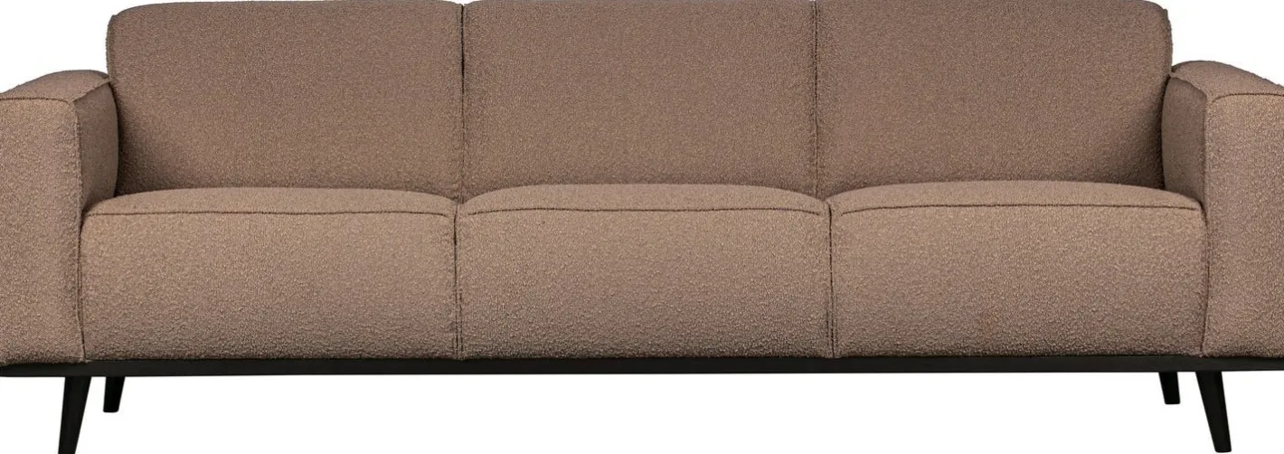 Clearance WOOOD Statement Bouclé 3-Zitsbank Nougat