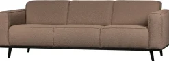 Clearance WOOOD Statement Bouclé 3-Zitsbank Nougat