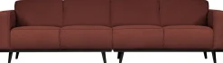 Best WOOOD Statement Bouclé 4-Zitsbank Chestnut
