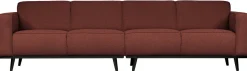 Best WOOOD Statement Bouclé 4-Zitsbank Chestnut