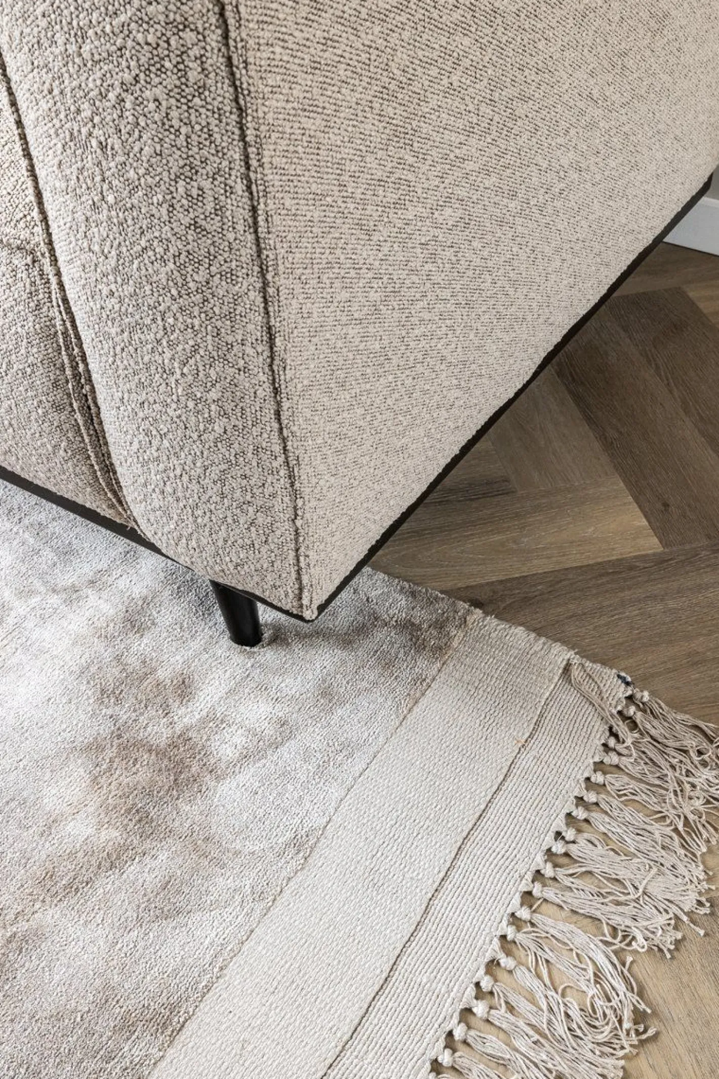 Outlet WOOOD Statement Bouclé 3-Zitsbank Beige