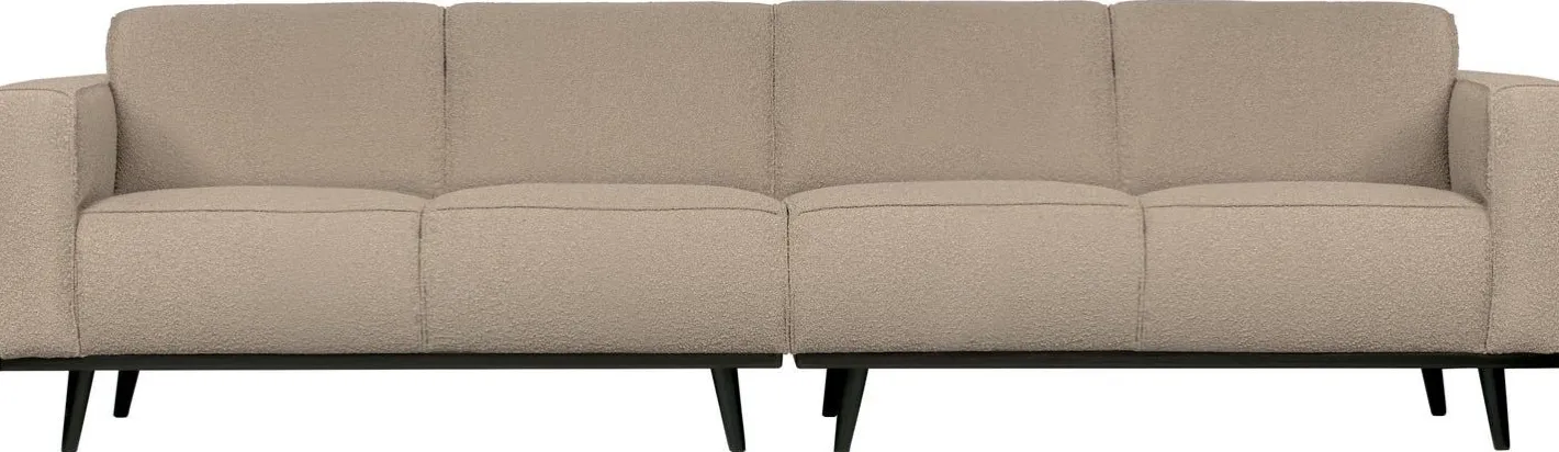 Best WOOOD Statement Bouclé 4-Zitsbank Beige