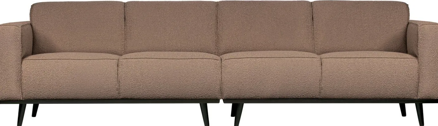 Hot WOOOD Statement Bouclé 4-Zitsbank Nougat