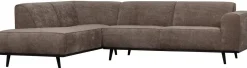 Online WOOOD Statement Links Rib Hoekbank Taupe