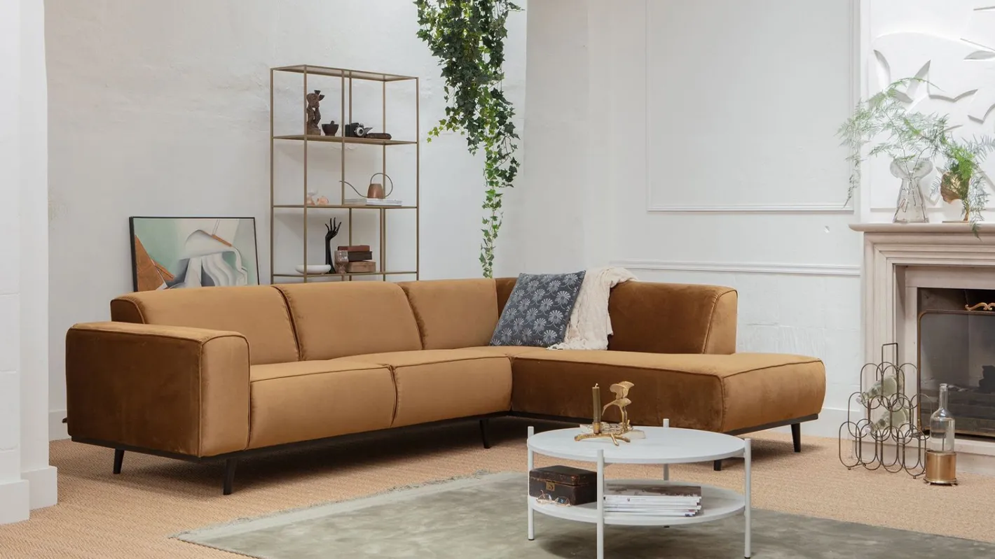 Outlet WOOOD Statement Rechts Hoekbank Honey Yellow