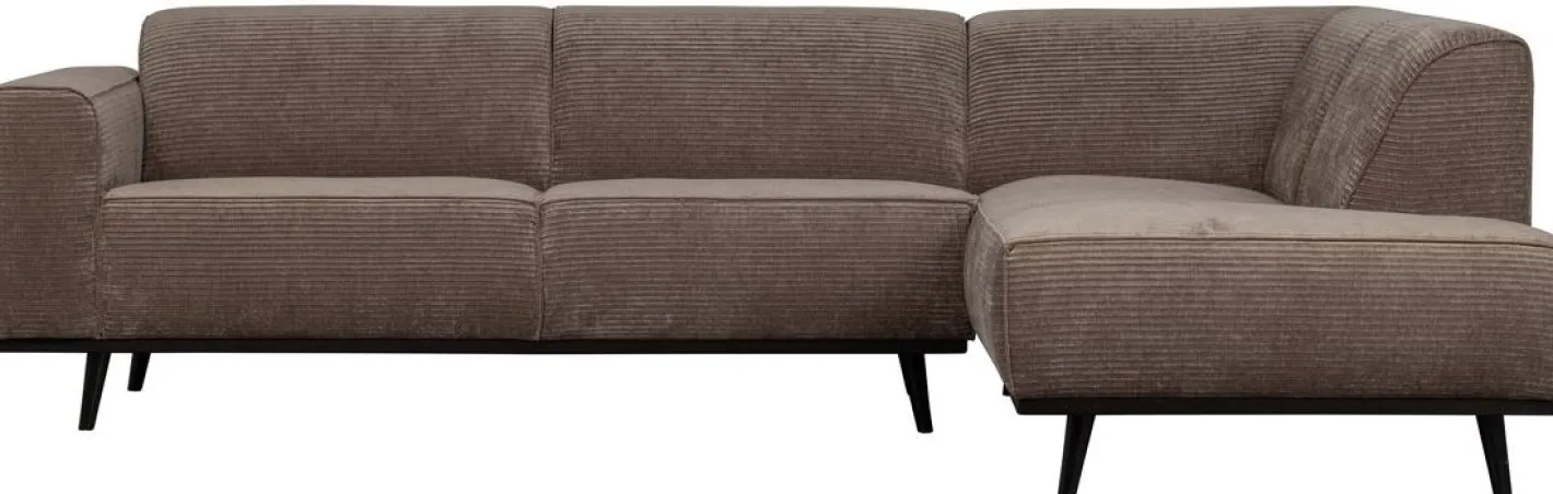 Discount WOOOD Statement Rechts Rib Hoekbank Taupe