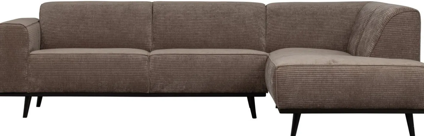 Discount WOOOD Statement Rechts Rib Hoekbank Taupe