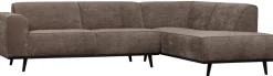 Discount WOOOD Statement Rechts Rib Hoekbank Taupe