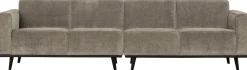 WOOOD Statement Rib 4-zitsbank Clay
