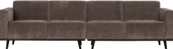 Online WOOOD Statement Rib 4-zitsbank Taupe