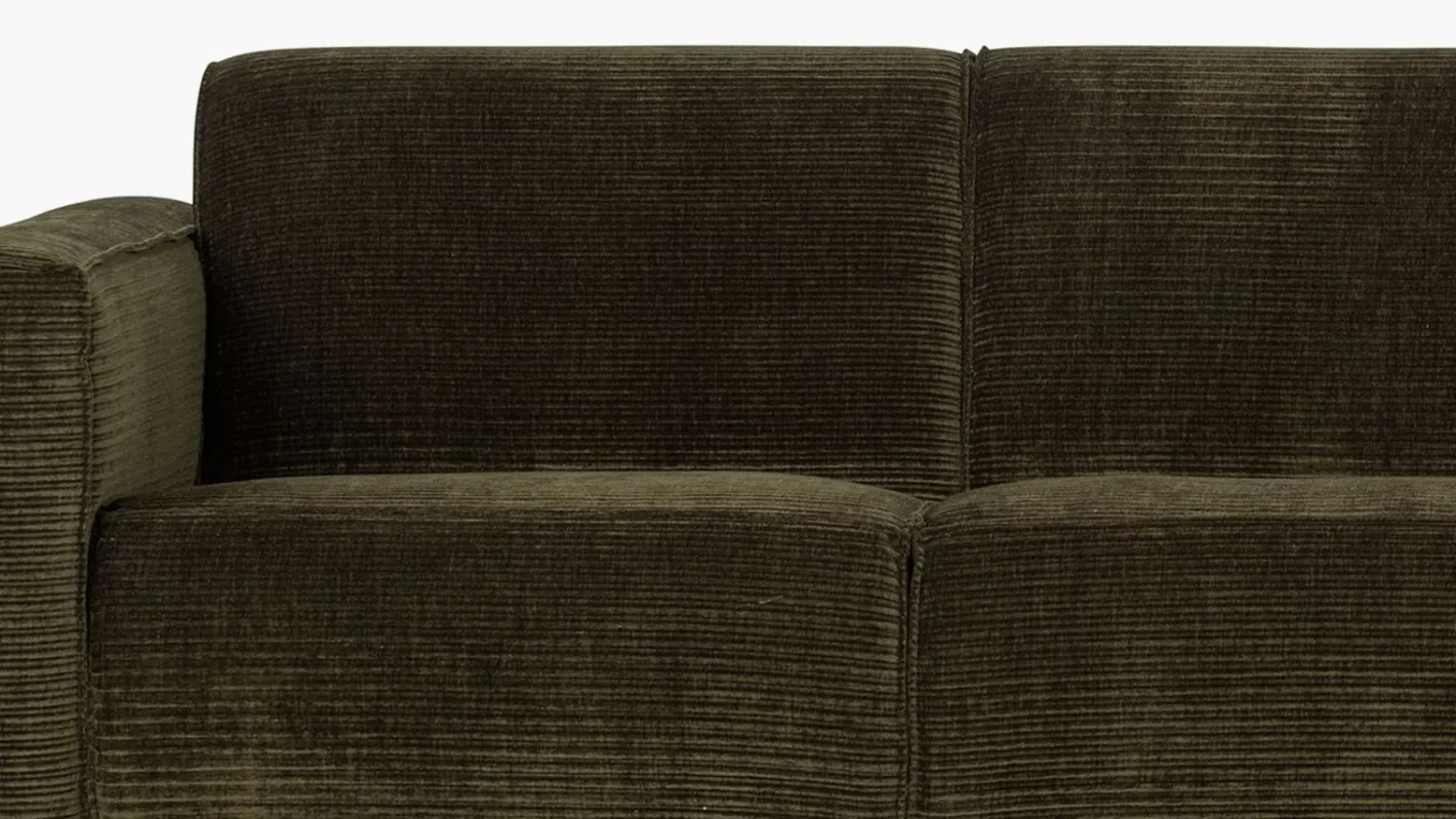 New WOOOD Statement Rib 4-zitsbank Warm Green