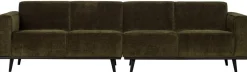 New WOOOD Statement Rib 4-zitsbank Warm Green