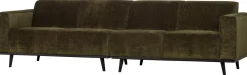 New WOOOD Statement Rib 4-zitsbank Warm Green