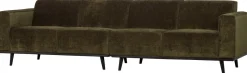 New WOOOD Statement Rib 4-zitsbank Warm Green